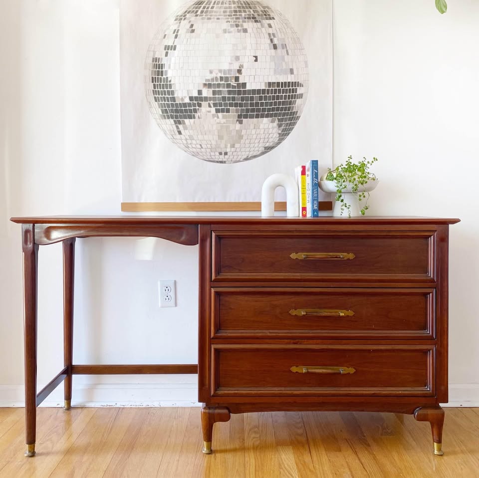 Mid-Century Modern Wooden Desk