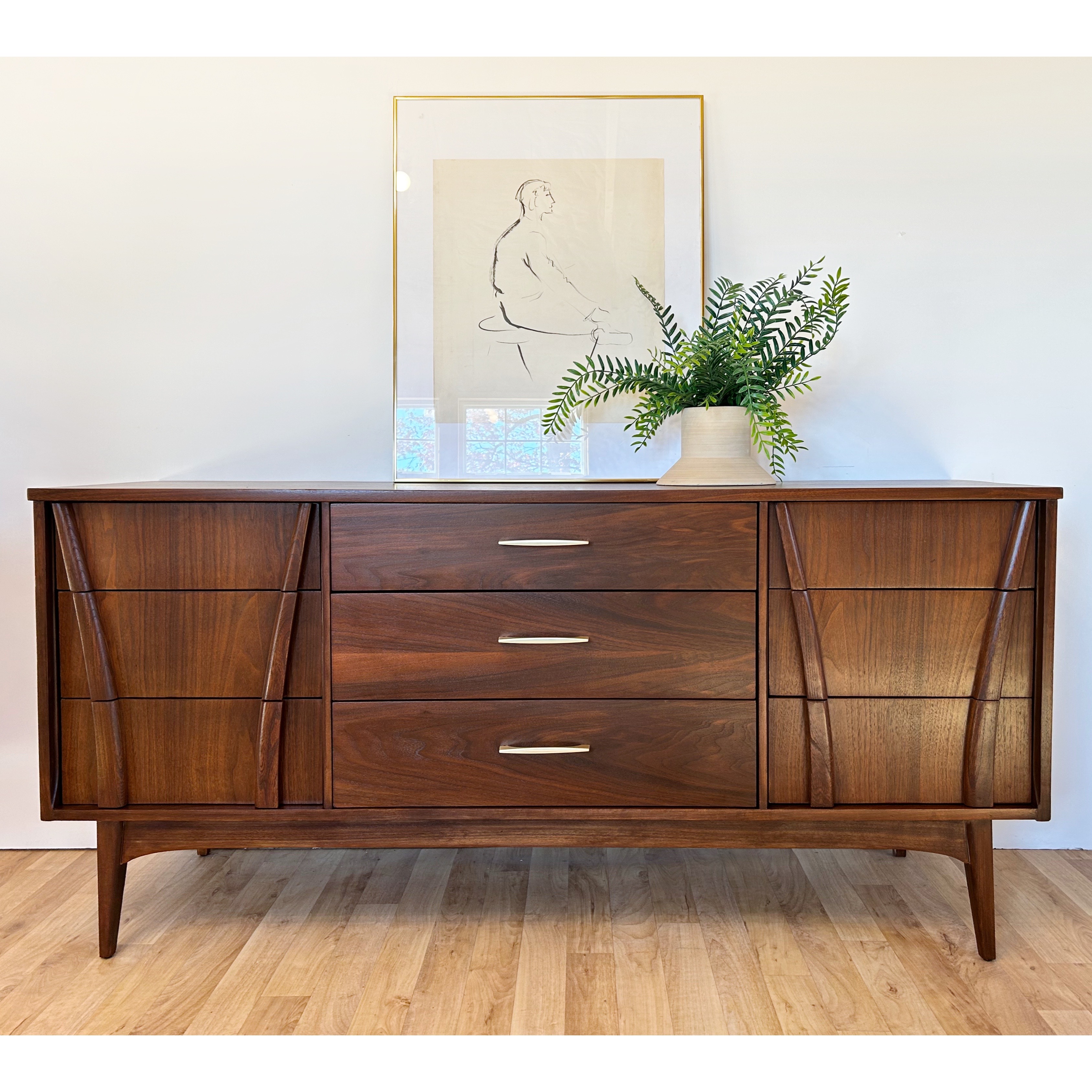Mid-Century Modern Walnut Dresser