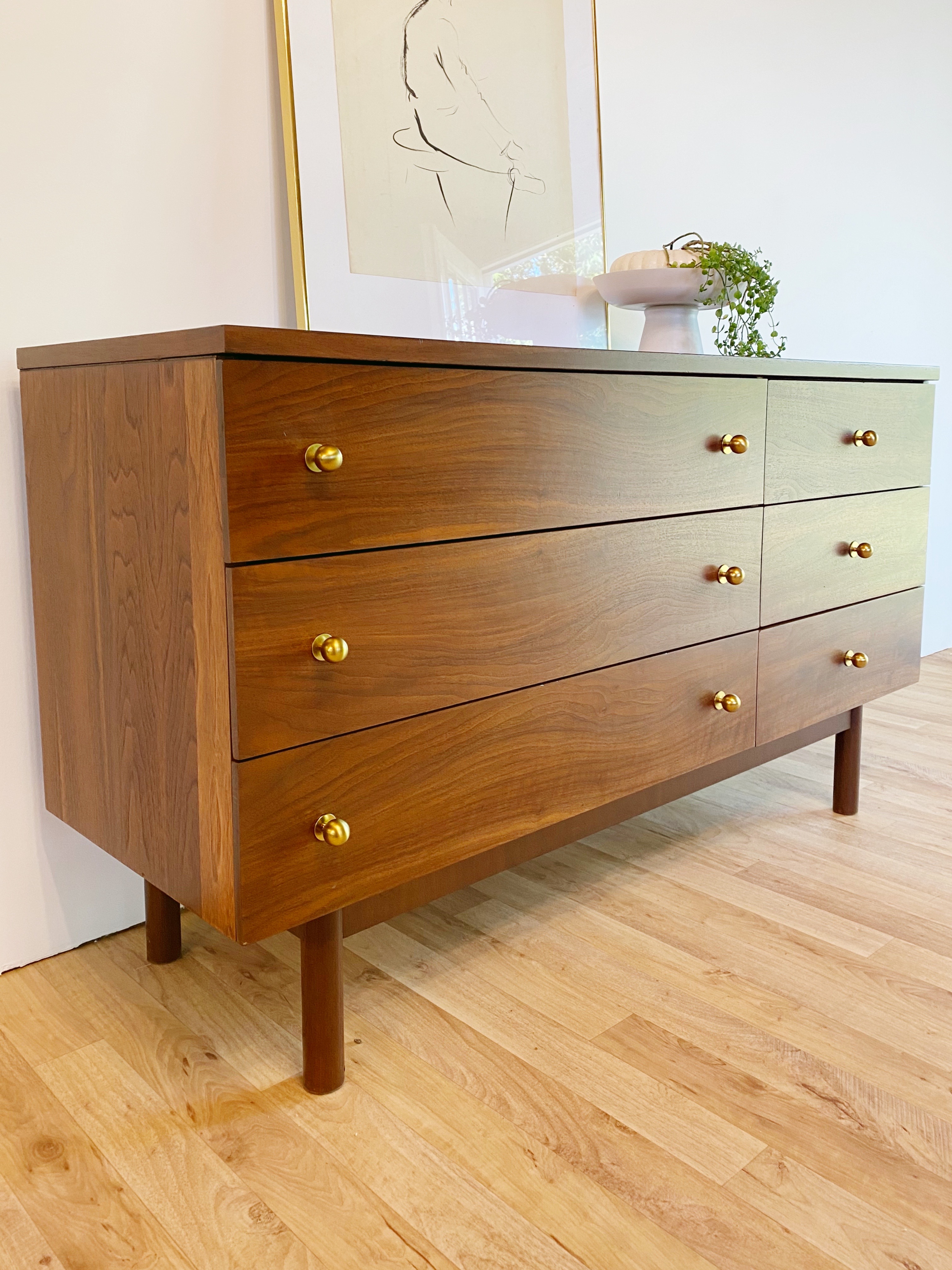 Mid-Century Modern Walnut Dresser