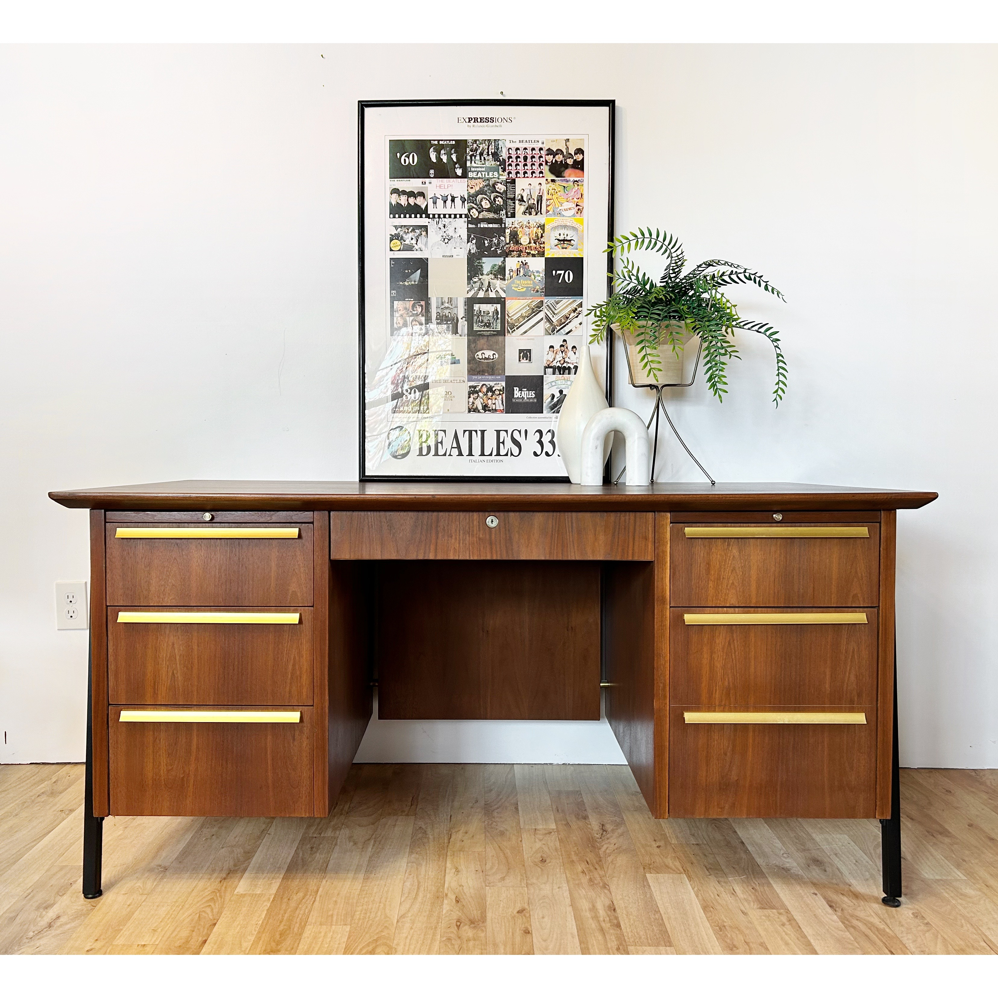 Walnut Finish Writing Desk