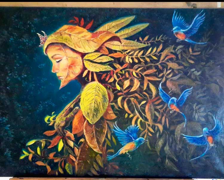 Pintura original angelical