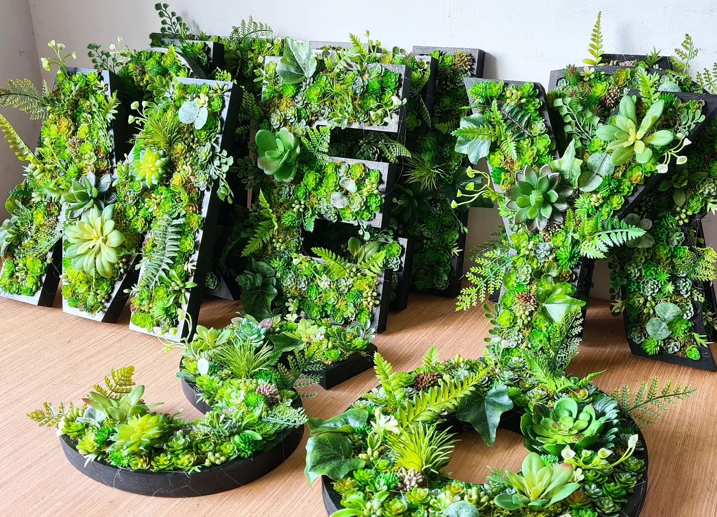 Botanical Faux Succulent Wall Letter (20cm/8" or 30cm/12" high)