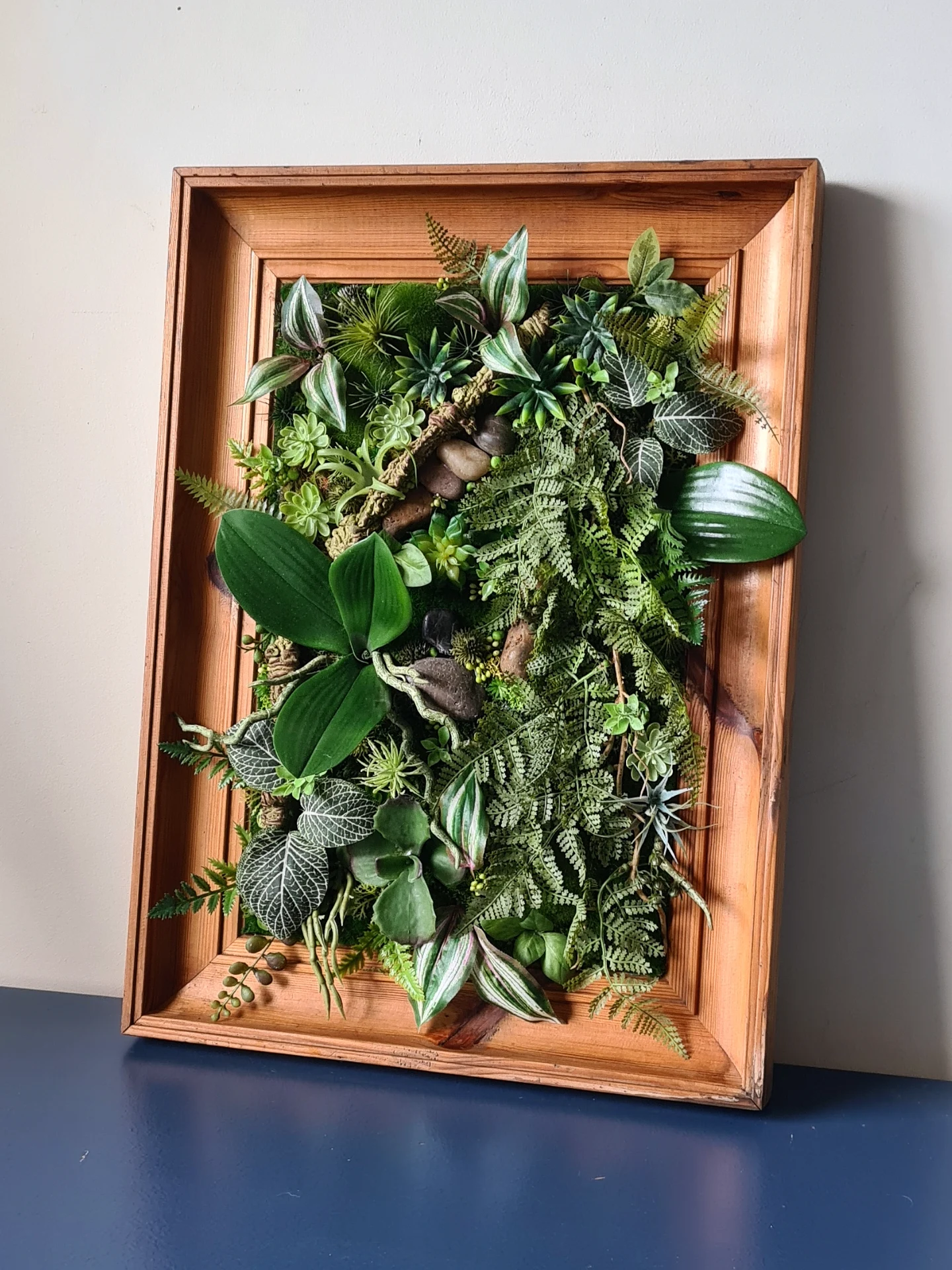 Succulent Wall Art in Vintage Frame