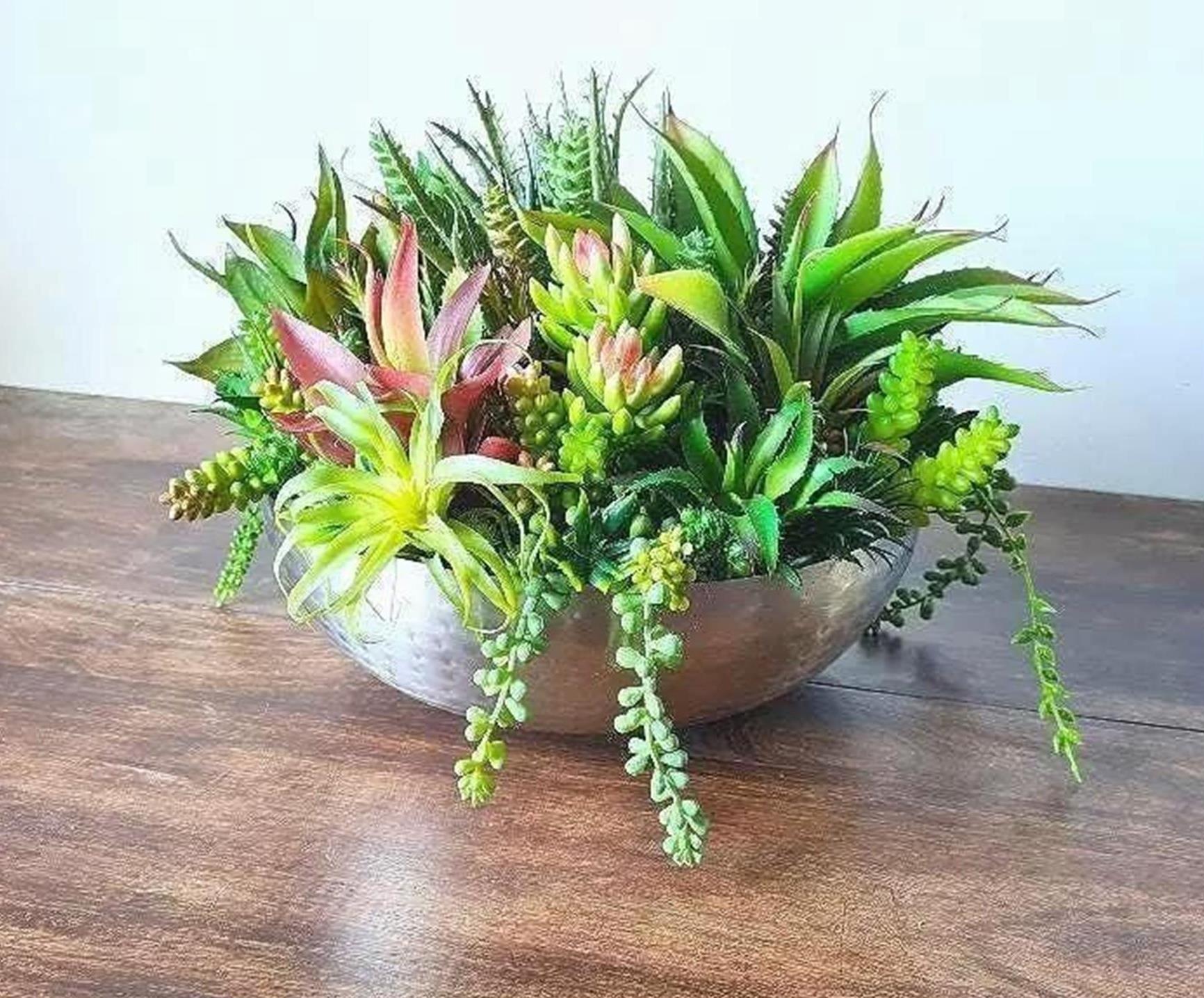 Large Faux Succulent Planter
