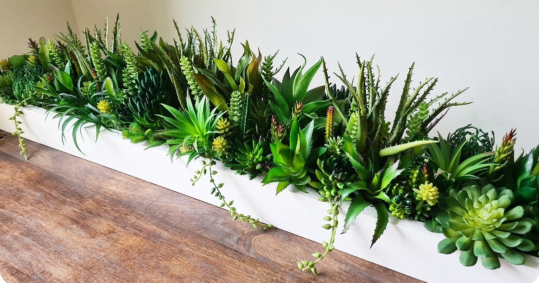 Faux Succulent Arrangement (tones of natural Green)