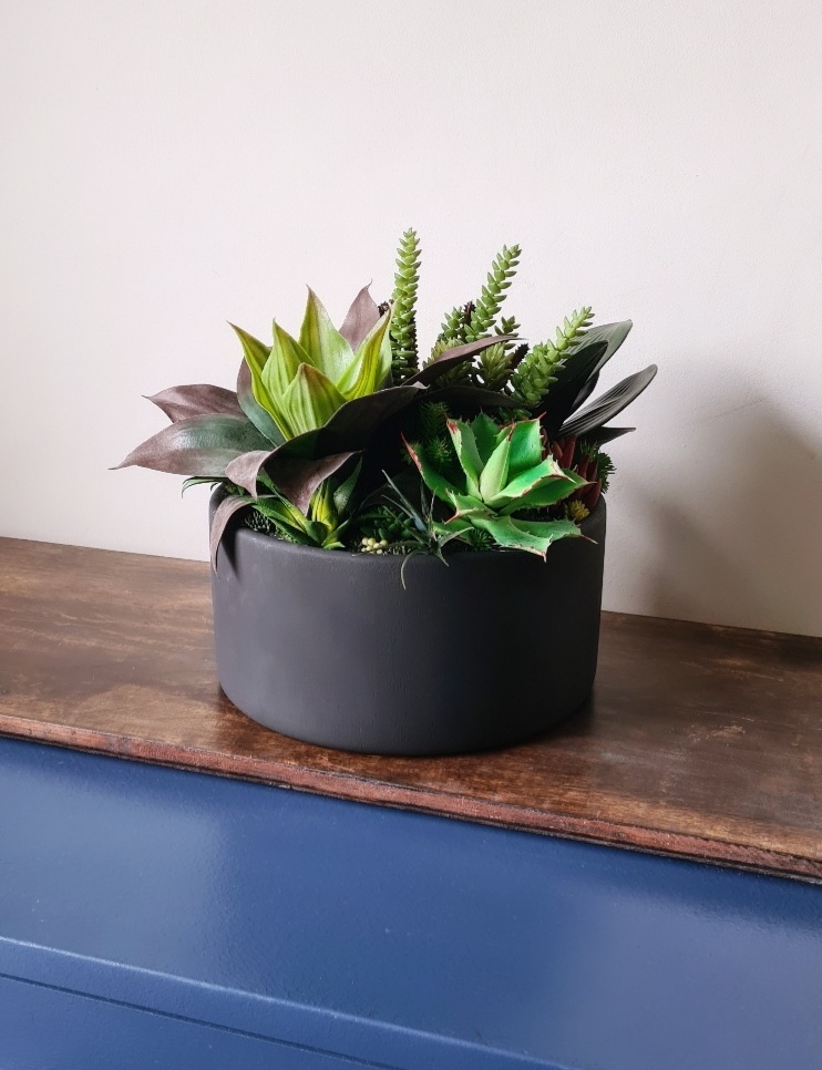 Large Faux Succulent Planter