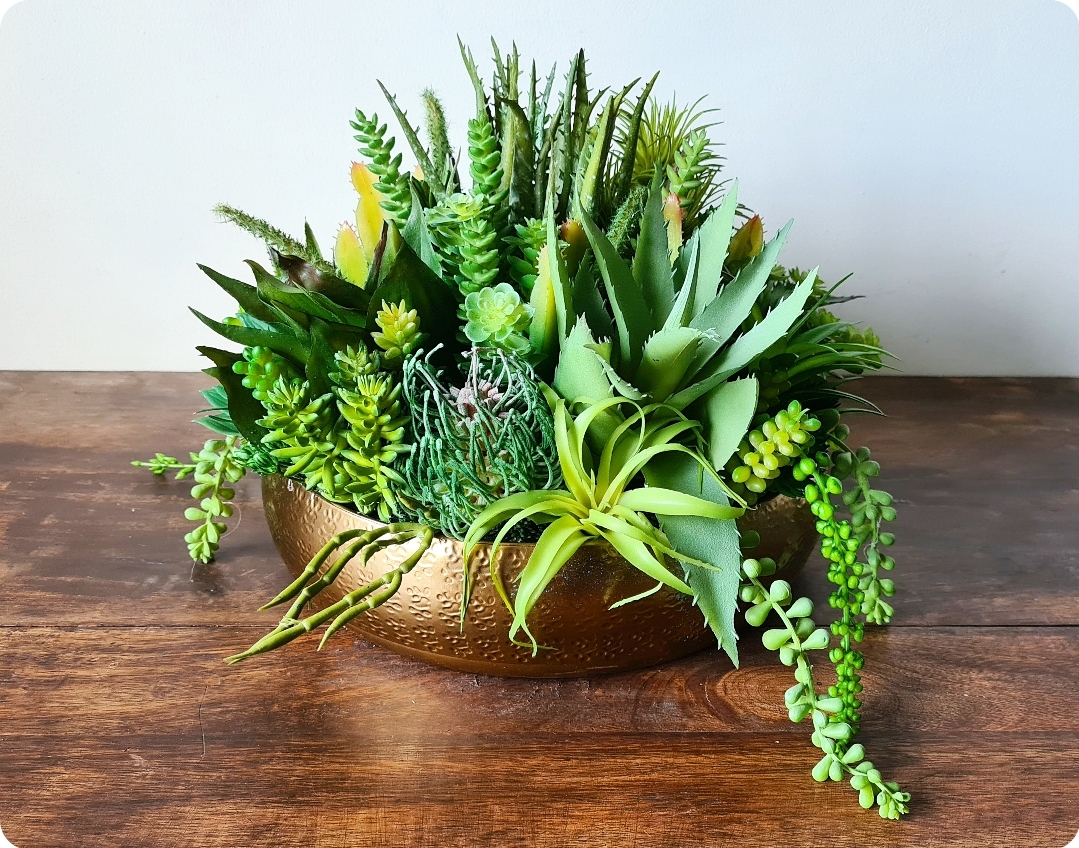 Large Faux Succulent Planter