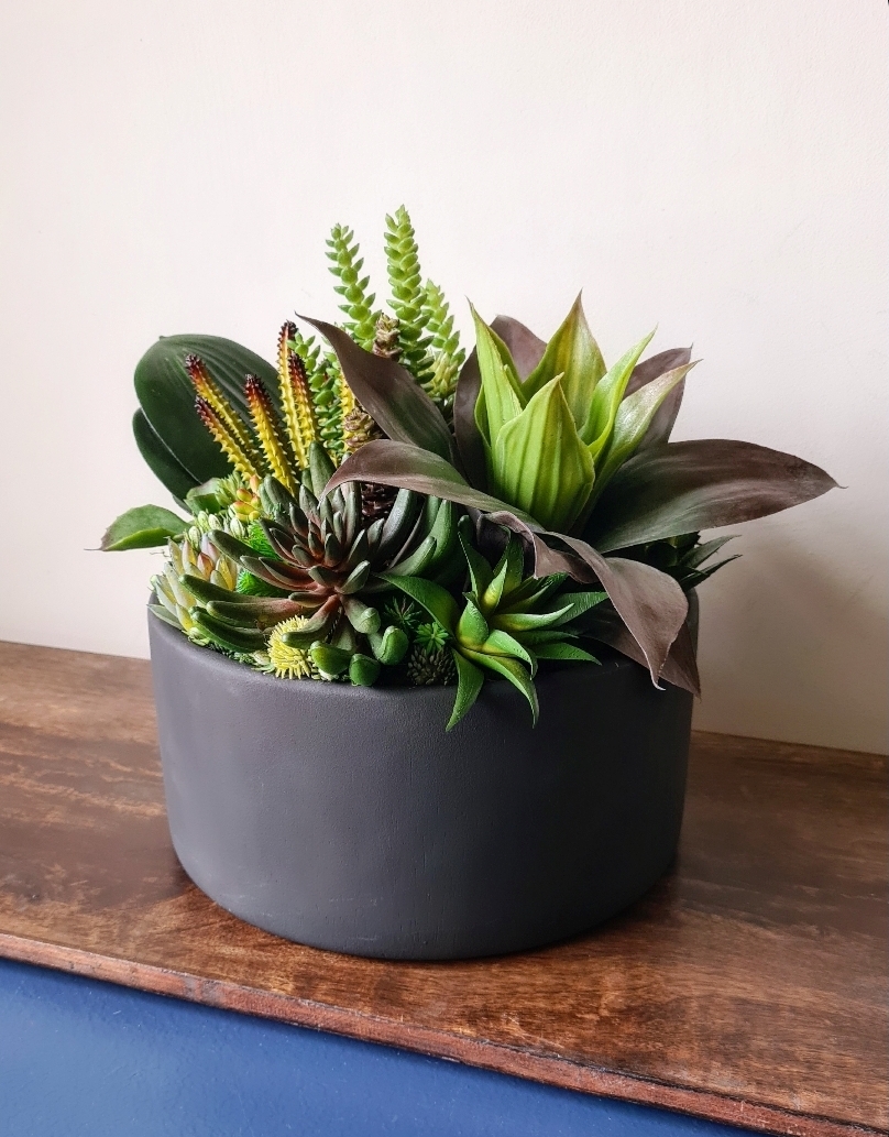 Large Faux Succulent Planter