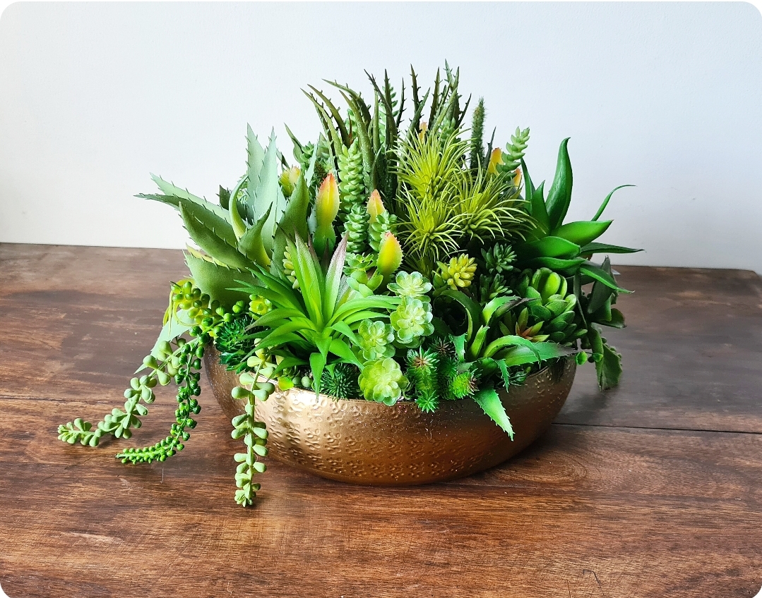 Large Faux Succulent Planter
