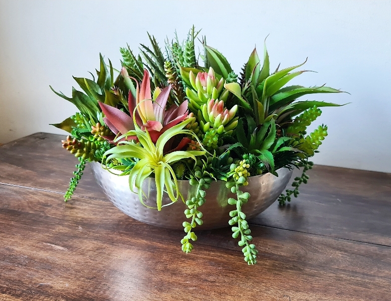 Large Faux Succulent Planter