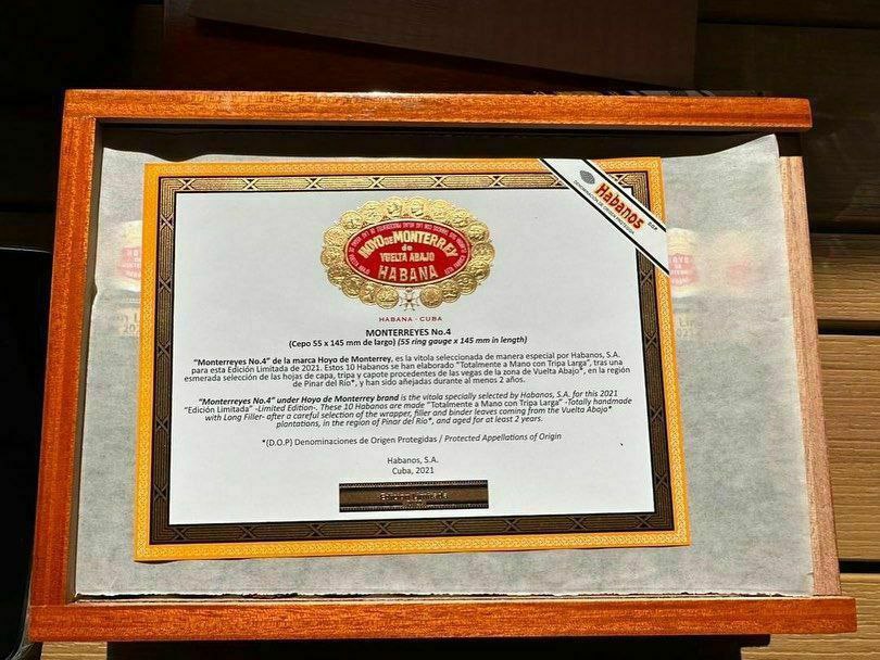 Coffret de cigares Hoyo de Monterrey