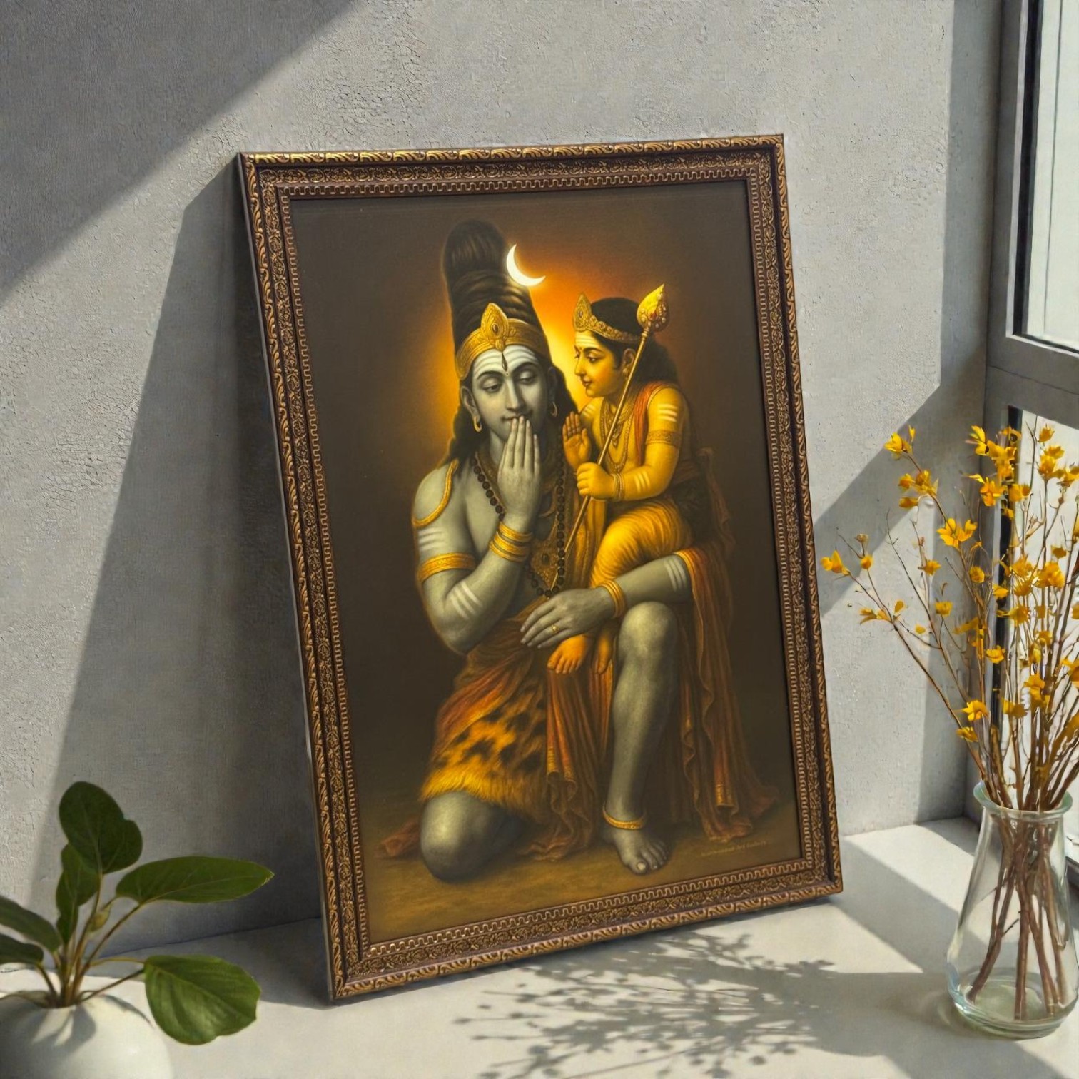 LORD SHIVA WITH MURUGAN