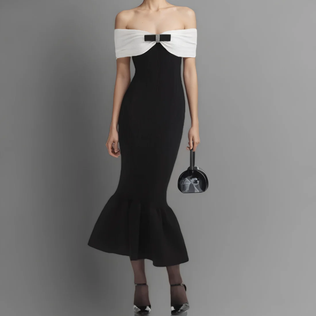 Elegant Off-Shoulder Evening Dress