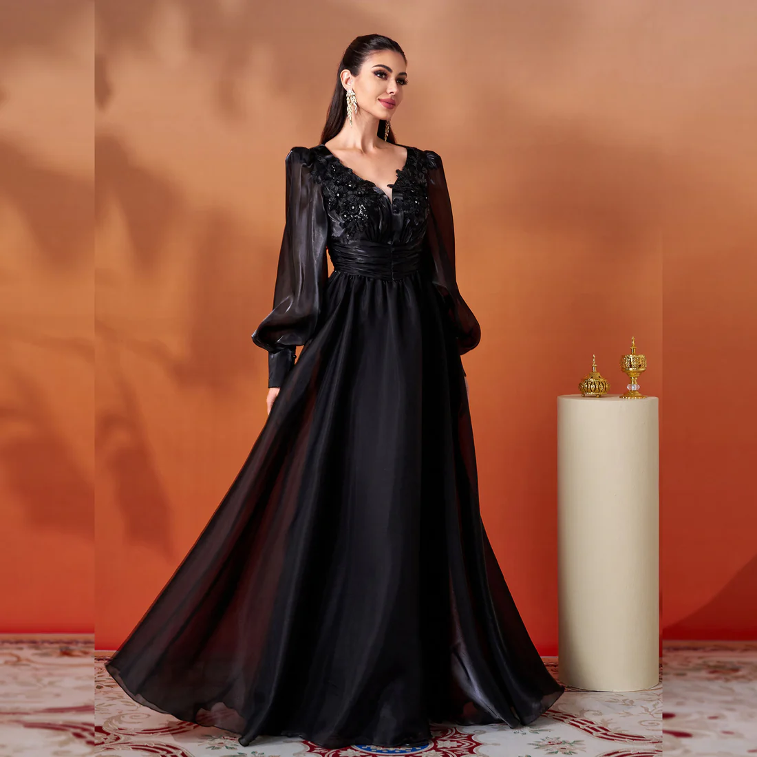 Elegant Black Evening Gown