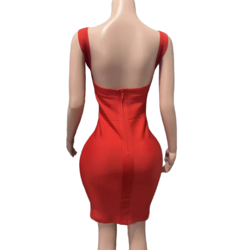 Elegant Red Bodycon Dress