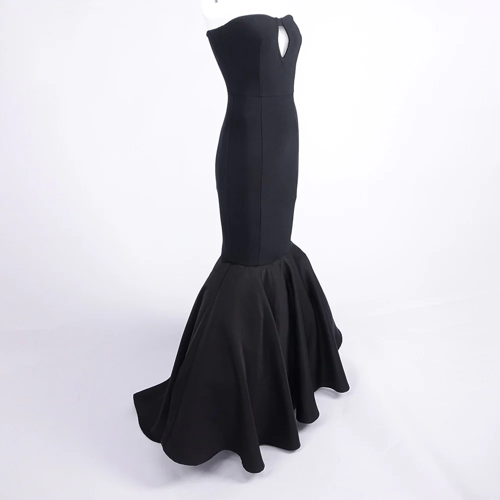 Elegant Black Mermaid Evening Gown