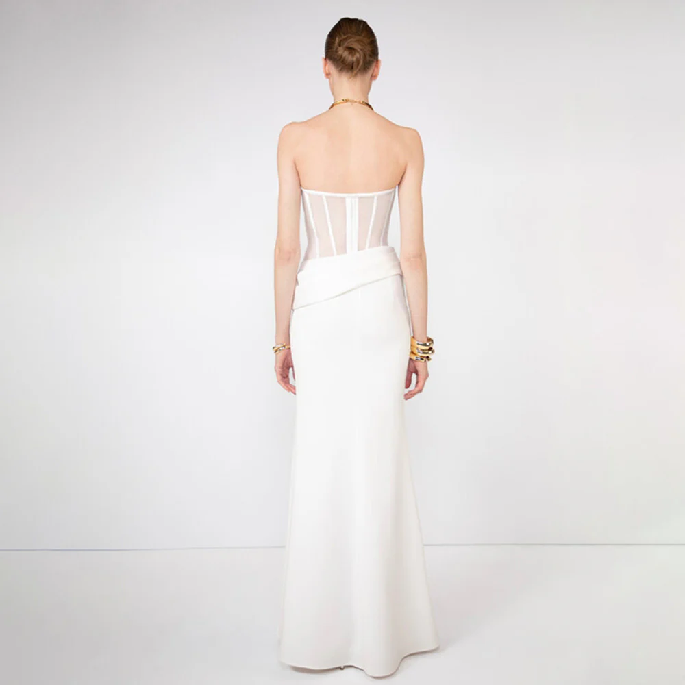 Elegant White Corset Gown