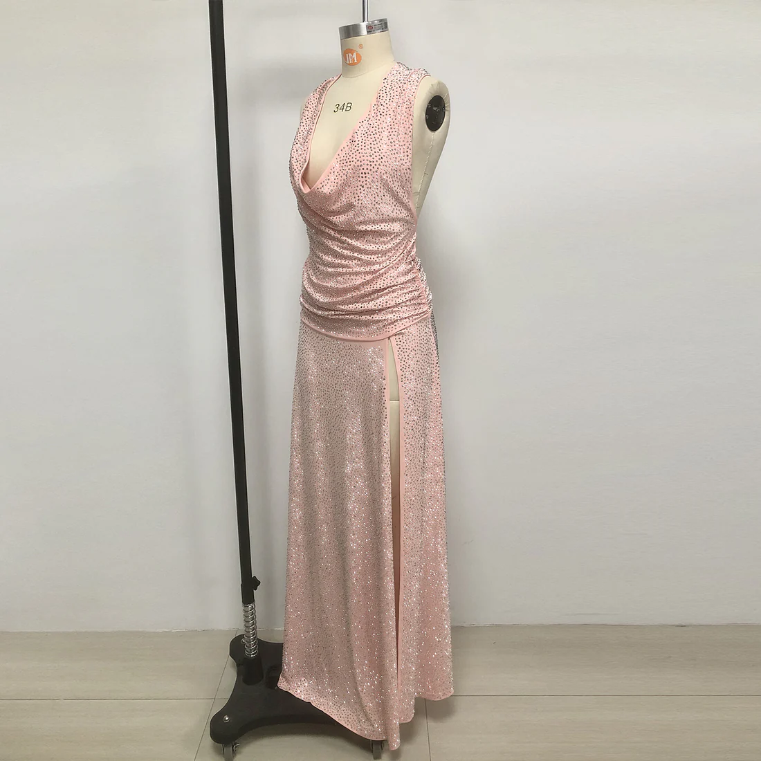 Shimmery Rose Gold Evening Gown