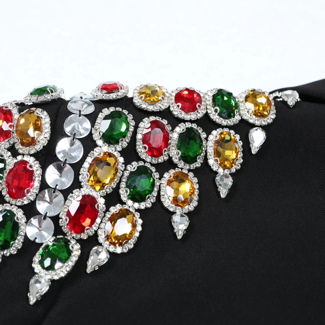 Embroidered Black Blazer