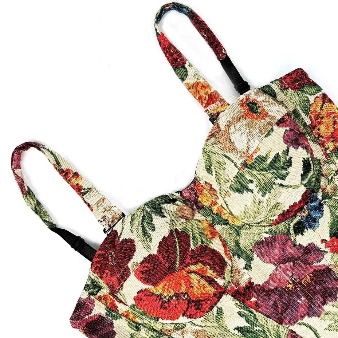 Floral Tapestry Corset Top