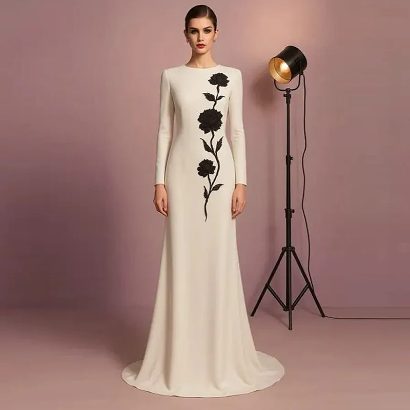 Elegant Long Floral Gown