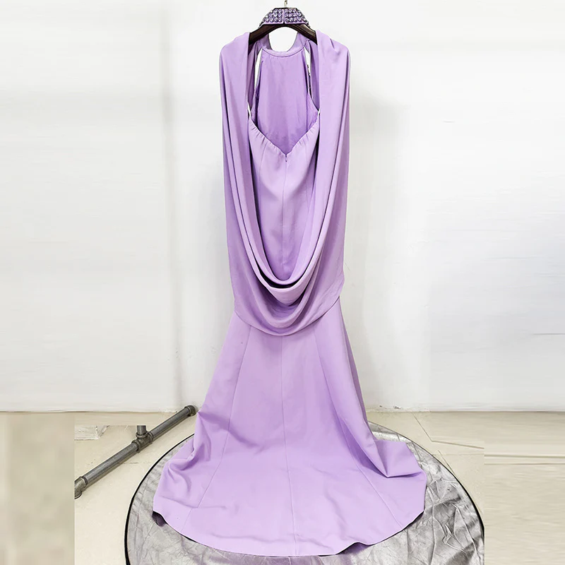 Elegant Lilac Evening Gown