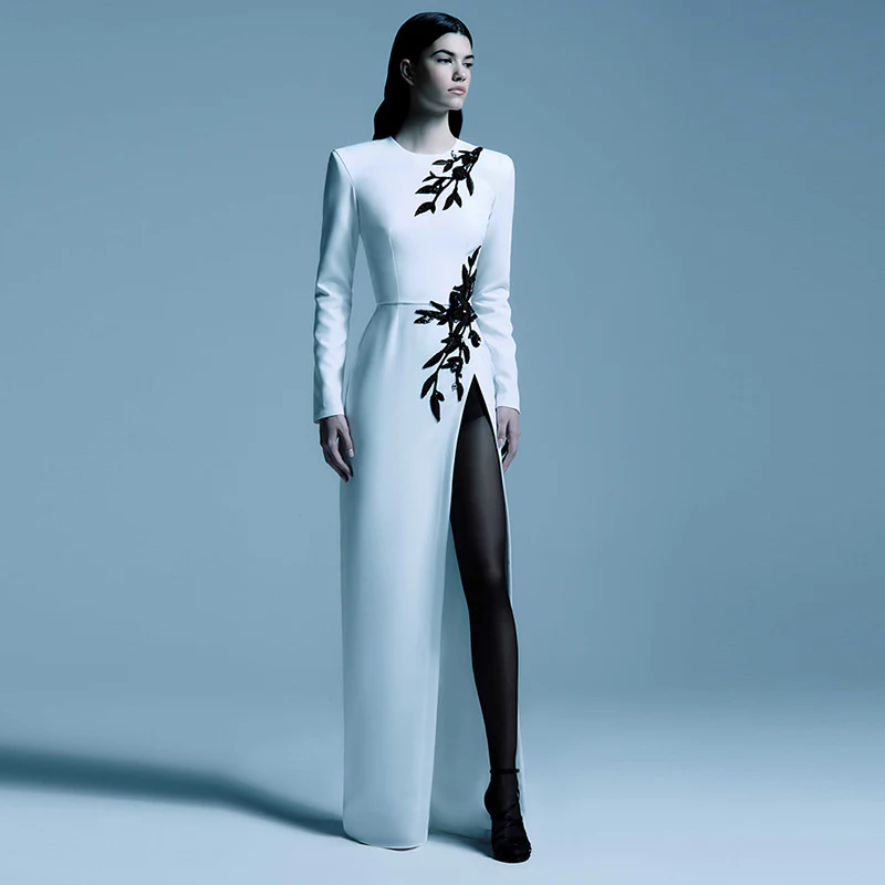 Elegant White Evening Dress