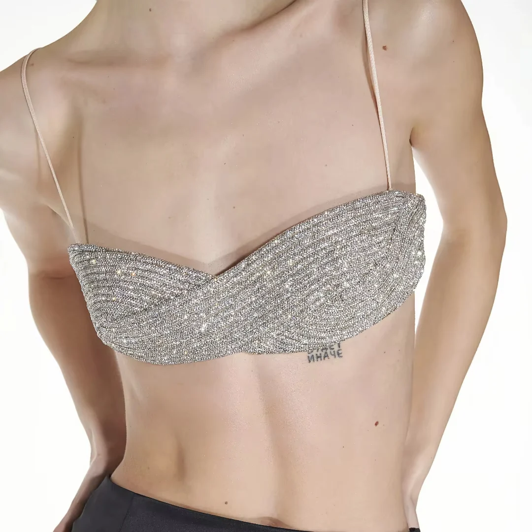 Silver Glitter Bralette