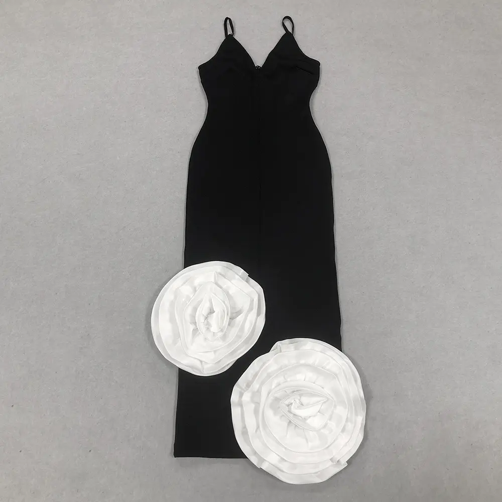 Monochrome Floral Gown