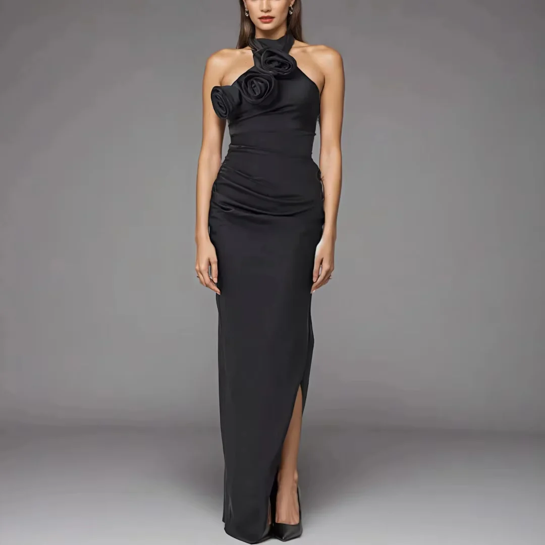 Elegant Floral Evening Dress