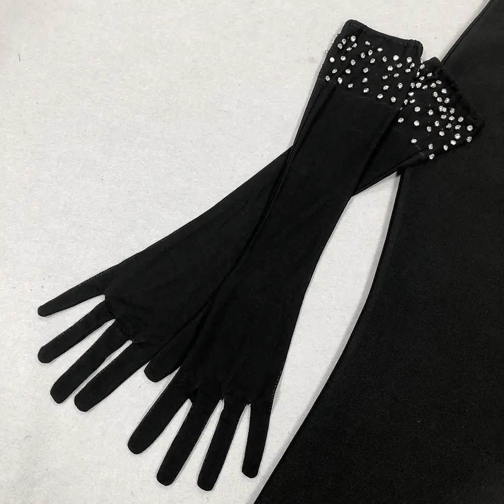 Studded Black Evening Dress