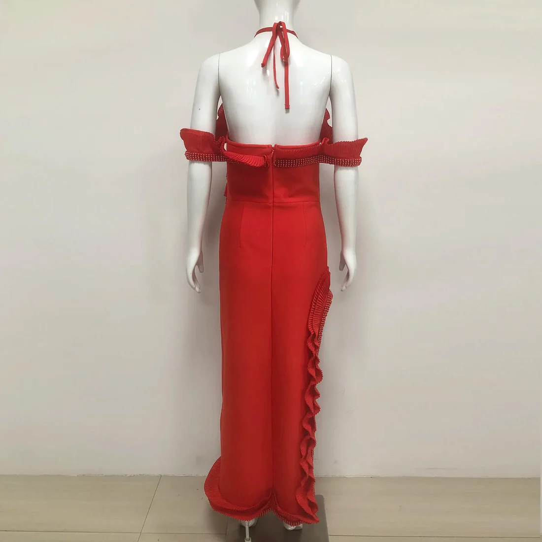 Elegant  Ruffle Evening Dress