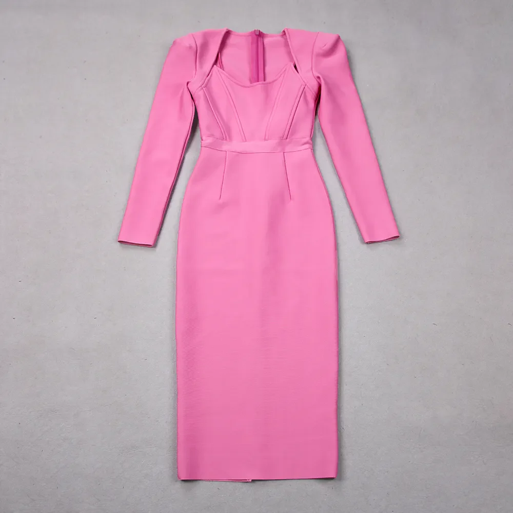 Elegant Pink Bodycon Dress