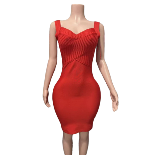 Elegant Red Bodycon Dress