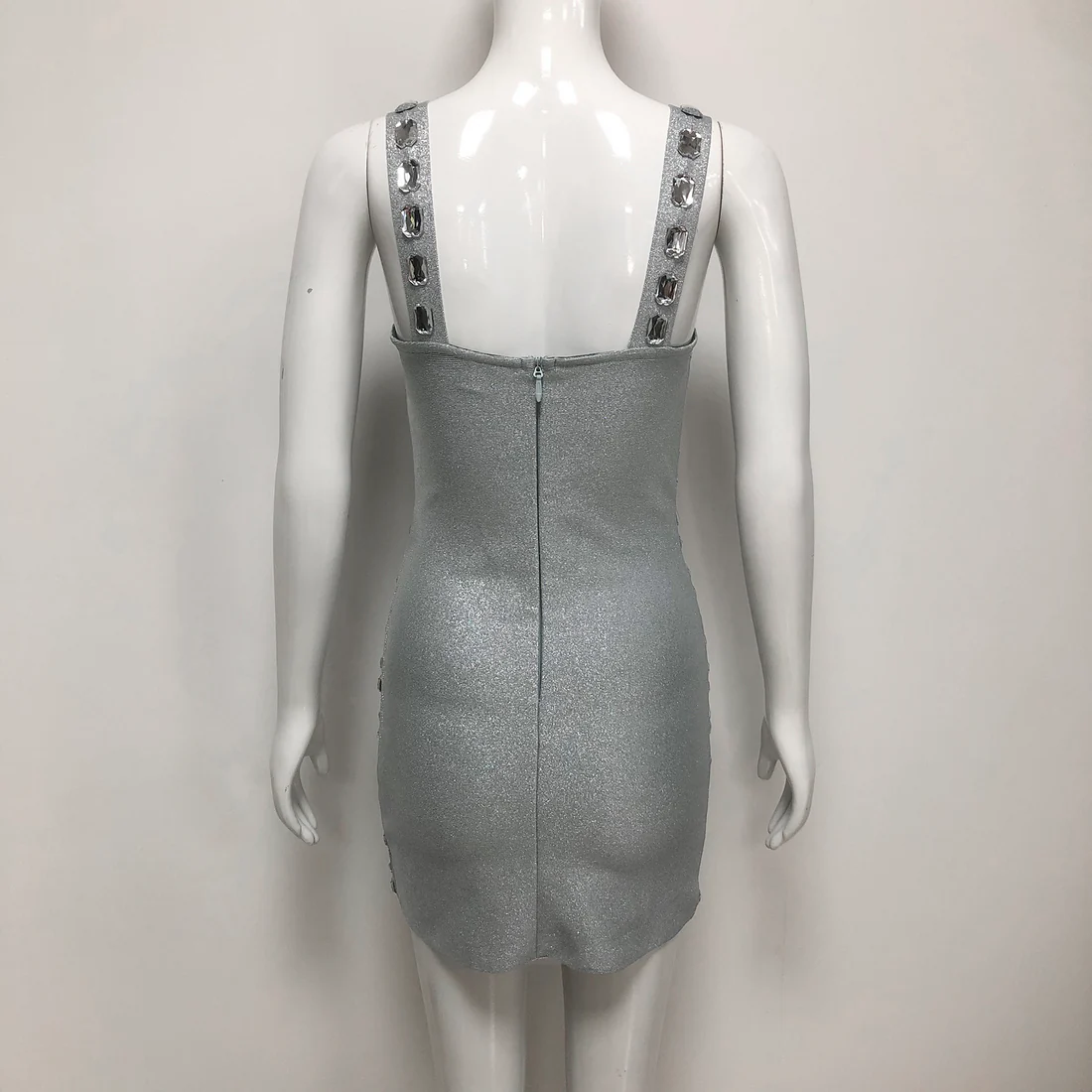 Silver Sequin Bodycon Dress