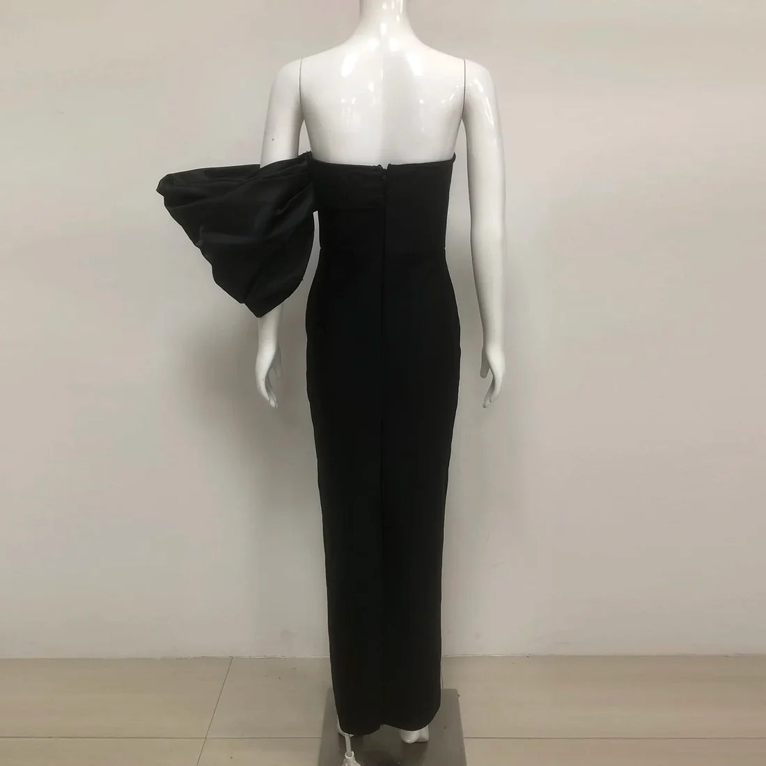 Embellished Black Evening Gown