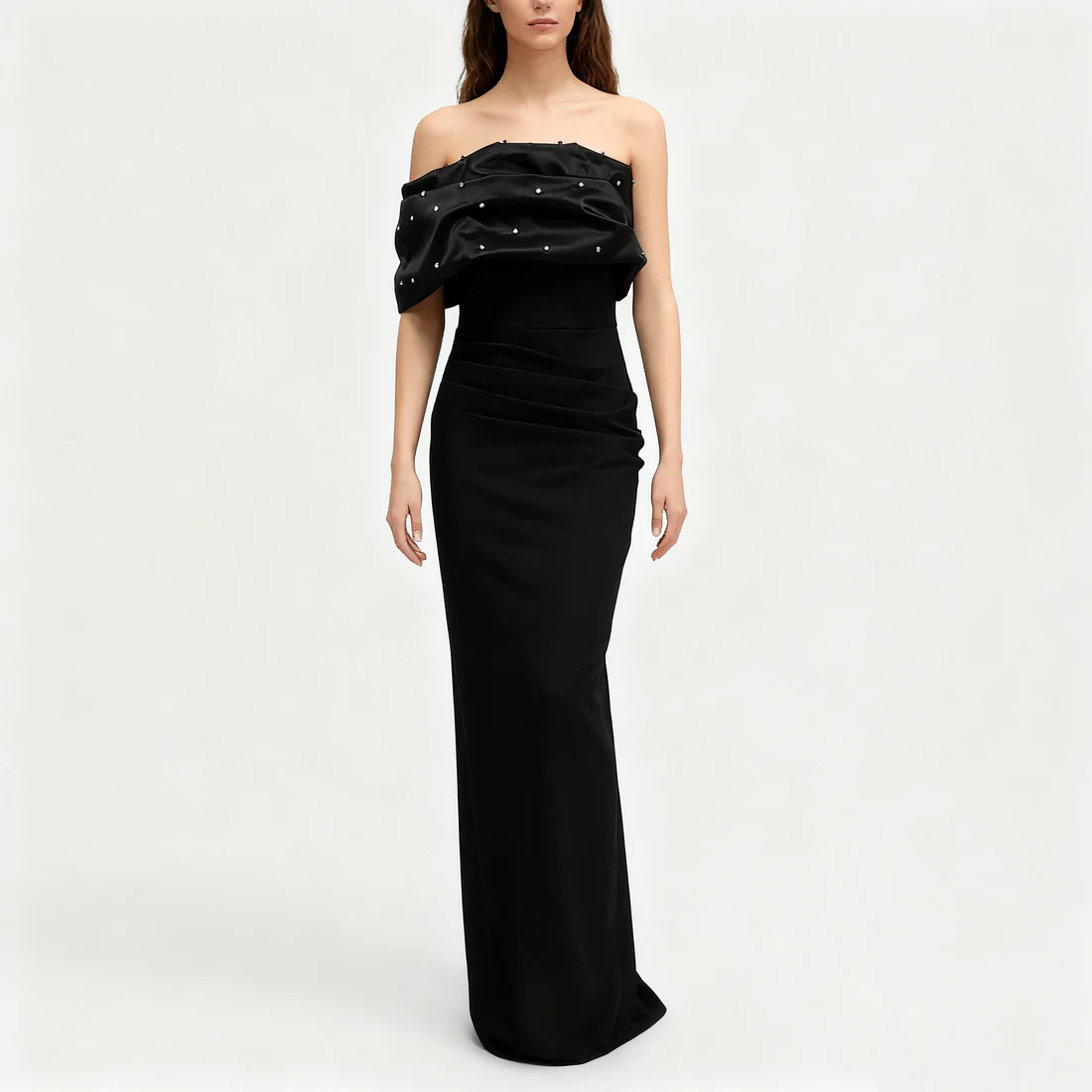 Elegant Black Off-Shoulder Gown