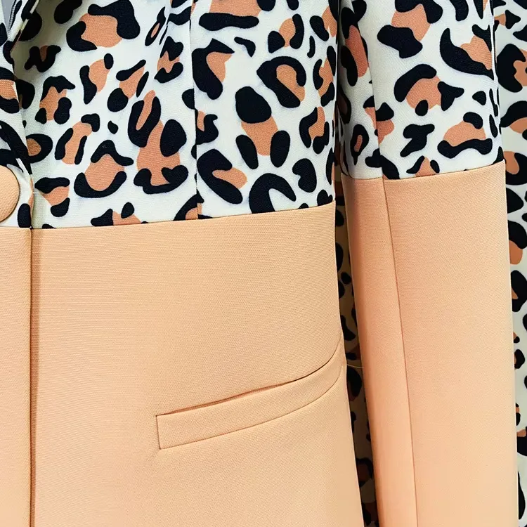 Leopard Print Blazer & Pants Set