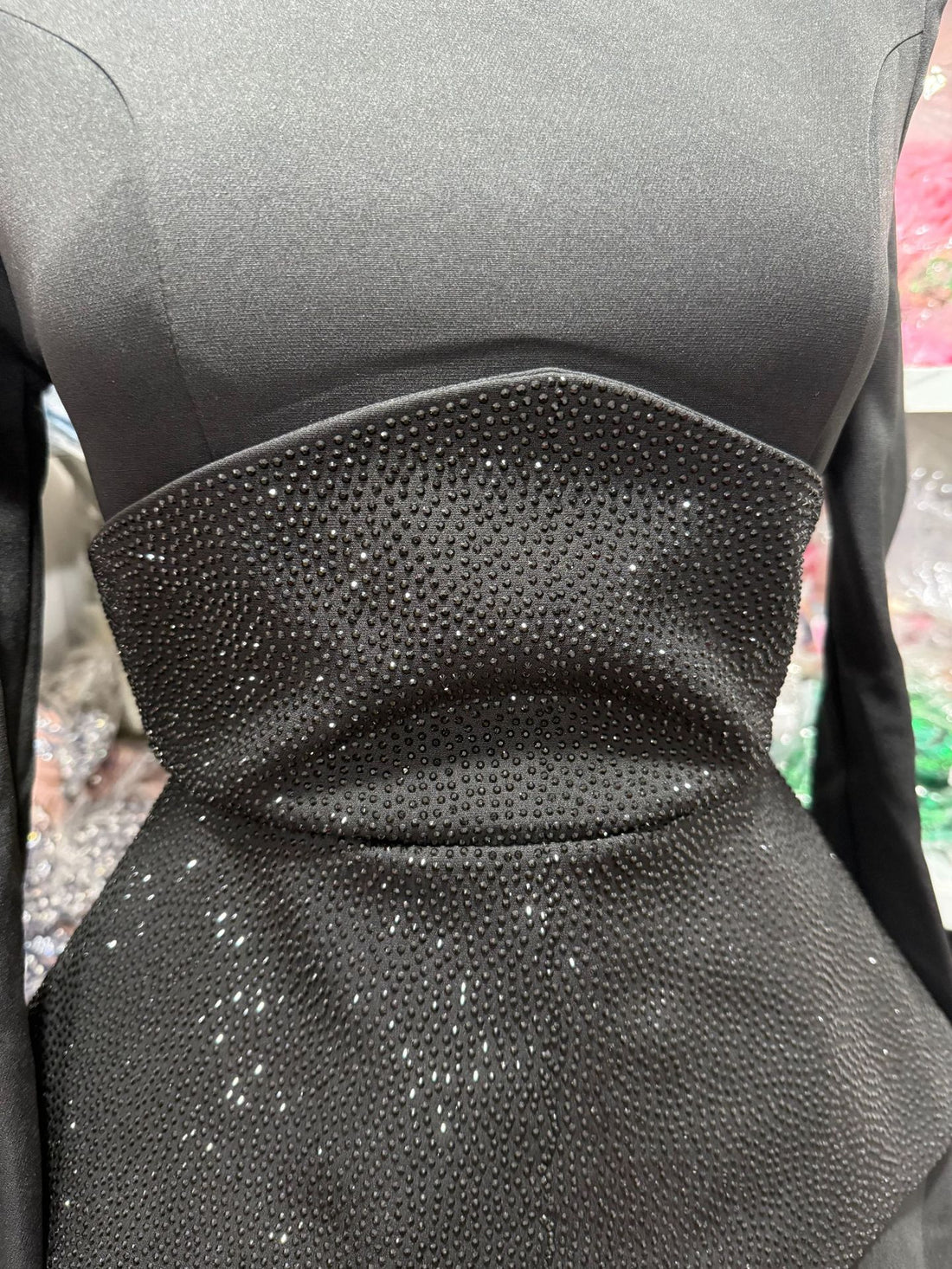 Elegant Black Peplum Mini Dress