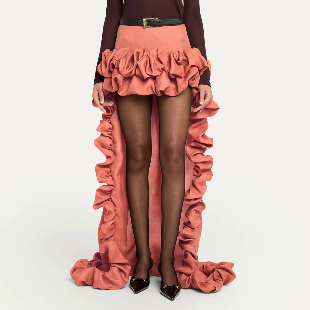 Ruffled High-Low Skirt for women 