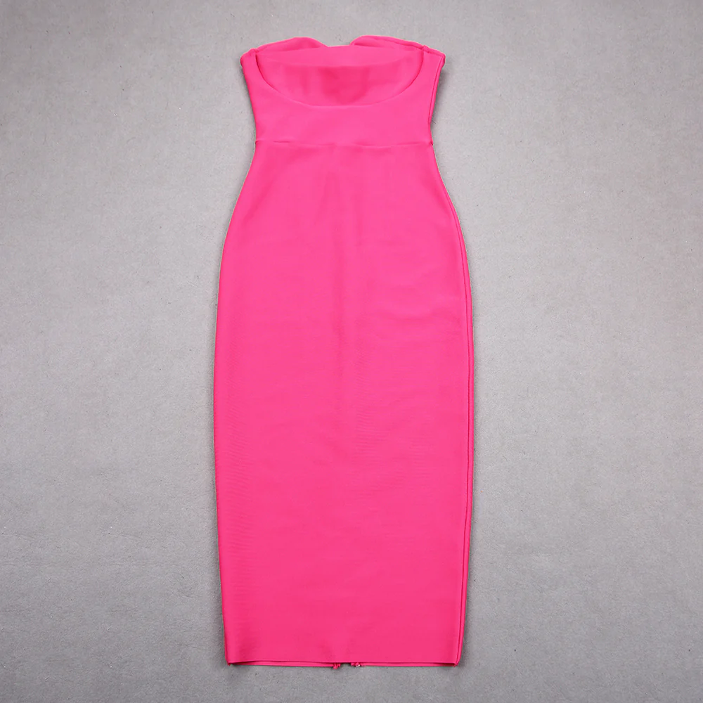 Hot Strapless Midi Dress