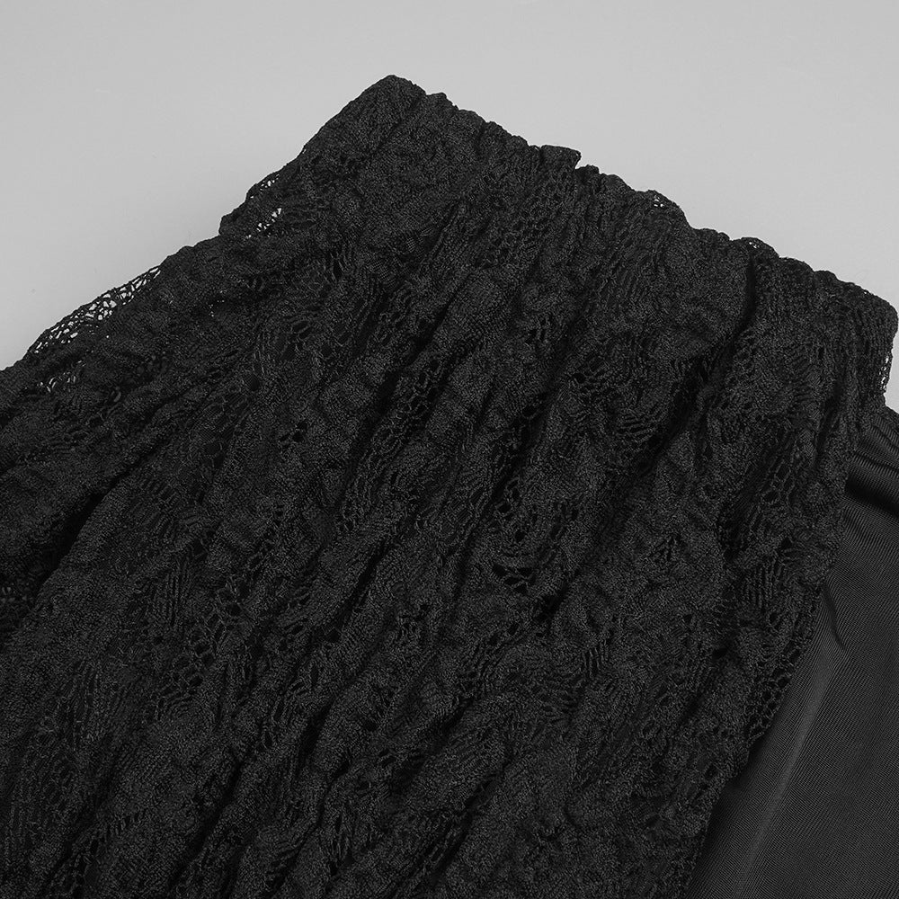 Elegant Black Lace Maxi Dress