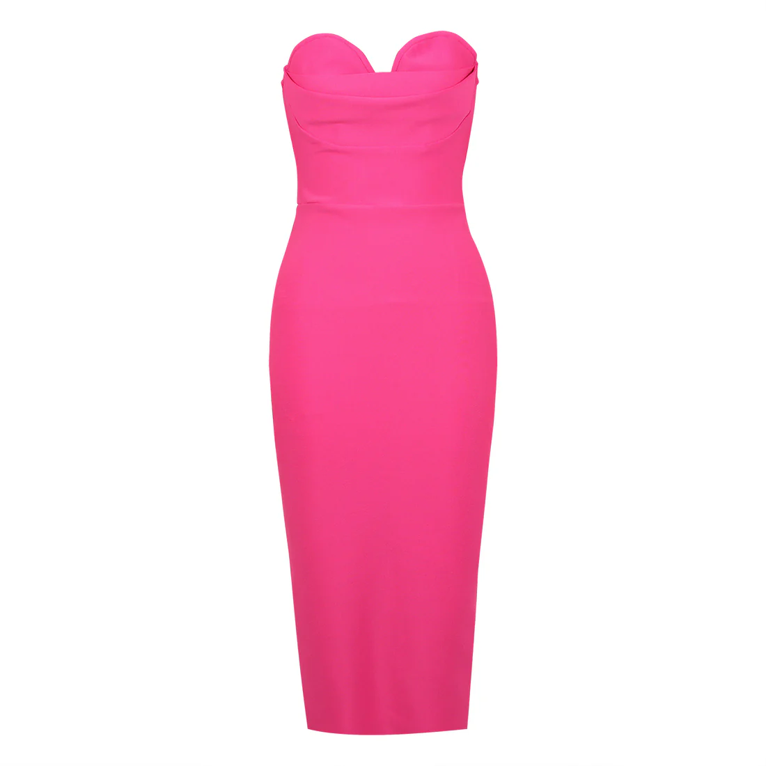 Hot Strapless Midi Dress