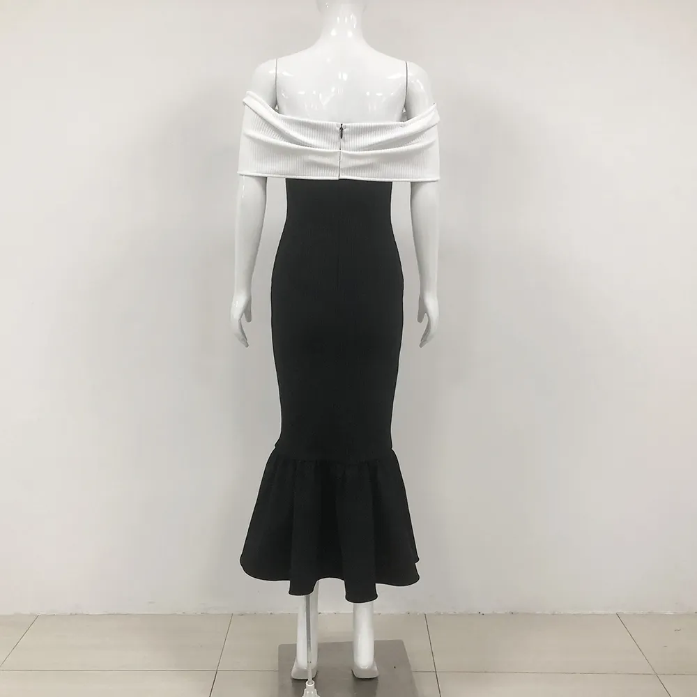 Elegant Off-Shoulder Evening Dress