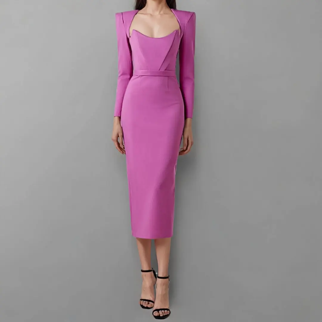 Elegant Pink Bodycon Dress