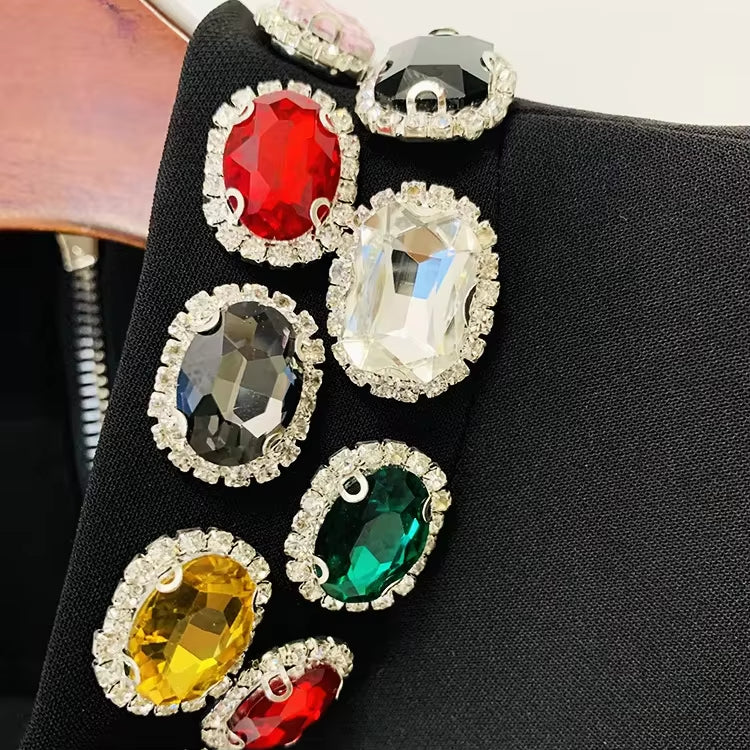 Elegant Black Jewel-Embellished Dress