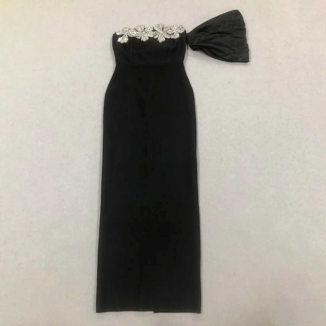 Embellished Black Evening Gown