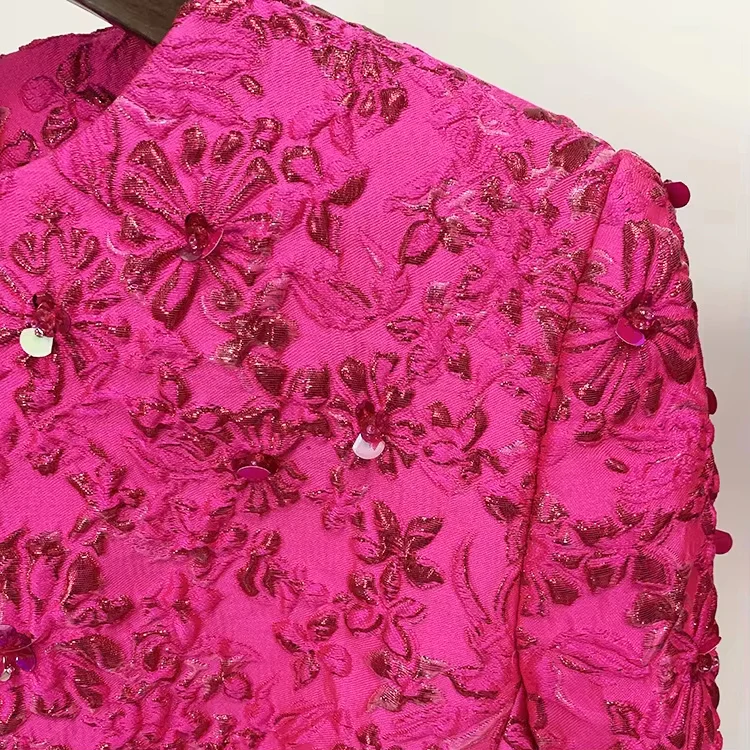 Embroidered Floral Pink Mini Dress