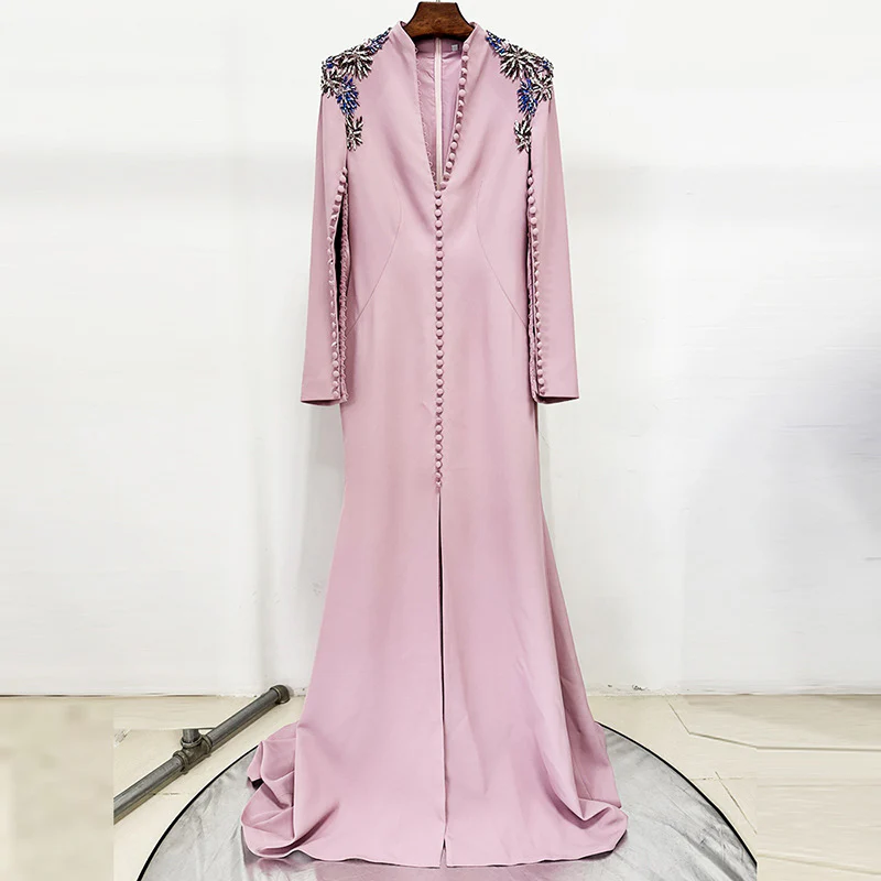 Elegant Pink Evening Gown