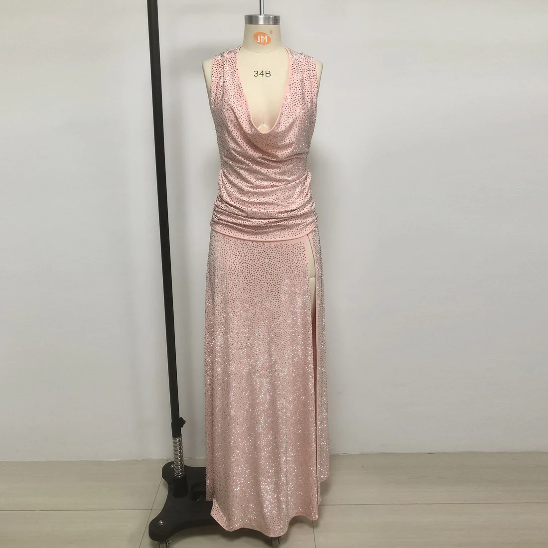 Shimmery Rose Gold Evening Gown